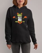 Bluza z kapturem z nadrukiem <br>Żaba Joga Zen