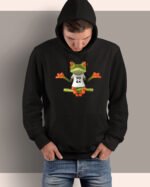 Bluza z kapturem z nadrukiem <br>Żaba Joga Zen