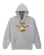 Bluza z kapturem z nadrukiem <br>Żaba Joga Zen