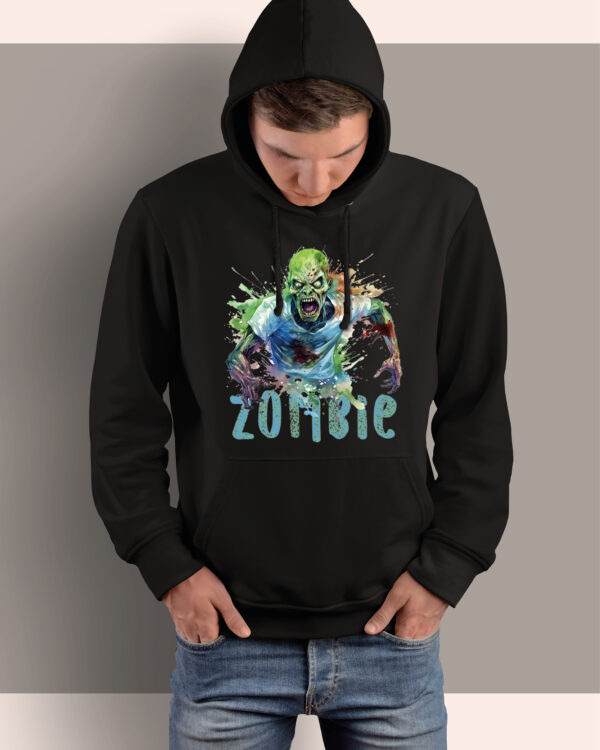 TL0327 Tshirt Hoodie Sweater SIM12 Bluza z kapturem z nadrukiem Zombie