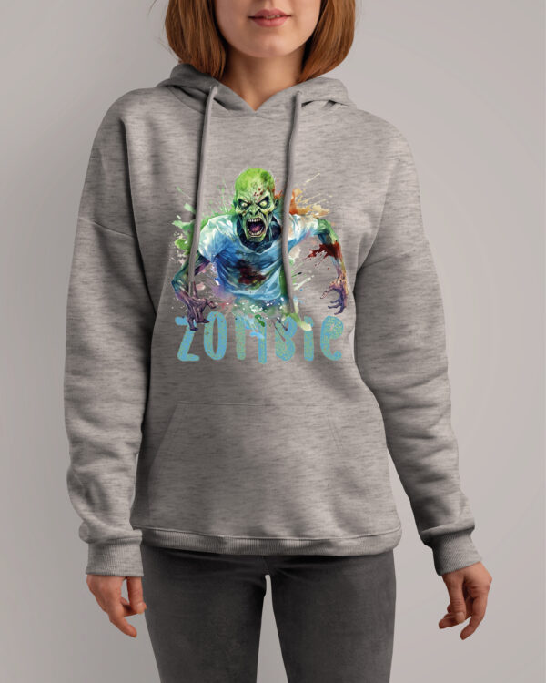 TL0327 Tshirt Hoodie Sweater SIM14 Bluza z kapturem z nadrukiem Zombie