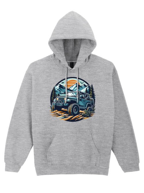 Bluza z kapturem z autem terenowym Off-Road 4x4 Przygoda