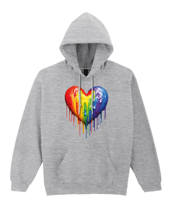 TL0368 Tshirt Hoodie Sweater SIM13 Bluza z kapturem Tęczowe serce