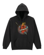 Bluza z kapturem Serce z płomieniem i sztyletem