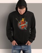 Bluza z kapturem Serce z płomieniem i sztyletem