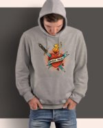 Bluza z kapturem Serce z płomieniem i sztyletem