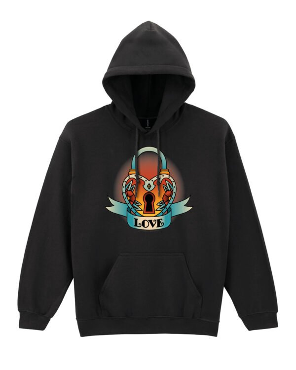 Bluza z kapturem LOVE serce kłódka