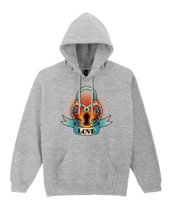 Bluza z kapturem LOVE Serce Kłódka