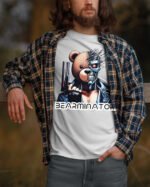 Koszulka z nadrukiem <br>Bearminator miś terminator