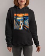 Bluza z kapturem <br>Krzyk Edvard Munch Parodia Kot