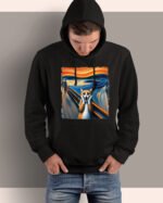 Bluza z kapturem <br>Krzyk Edvard Munch Parodia Kot
