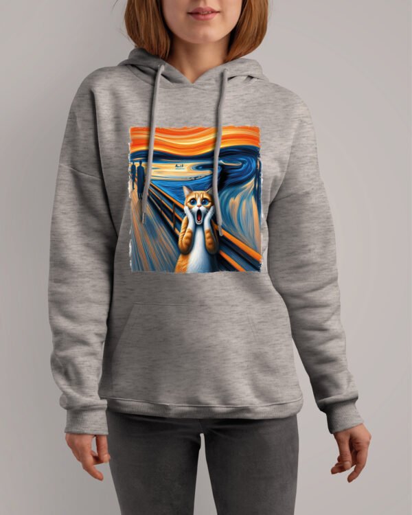 Bluza z kapturem <br>Krzyk Edvard Munch Parodia Kot