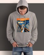 Bluza z kapturem <br>Krzyk Edvard Munch Parodia Kot