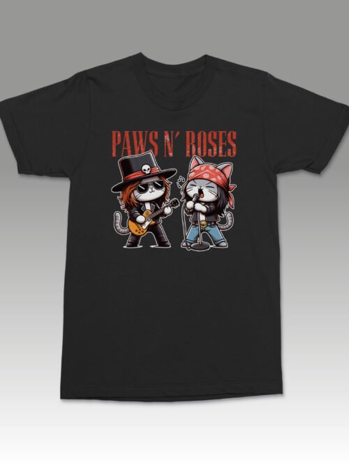 Koszulka z kotami dla fana Guns N’ Roses