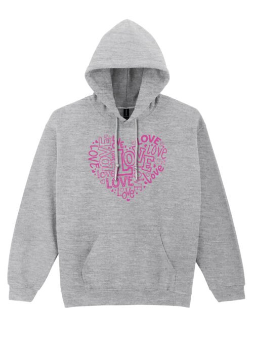 Bluza z kapturem LOVE w kształcie serca