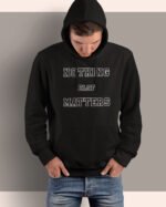 Bluza z kapturem z nadrukiem <br>Nothing Else Matters