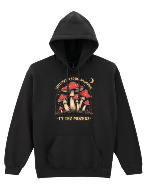 Bluza z kapturem Śmieszny Napis Grzyby