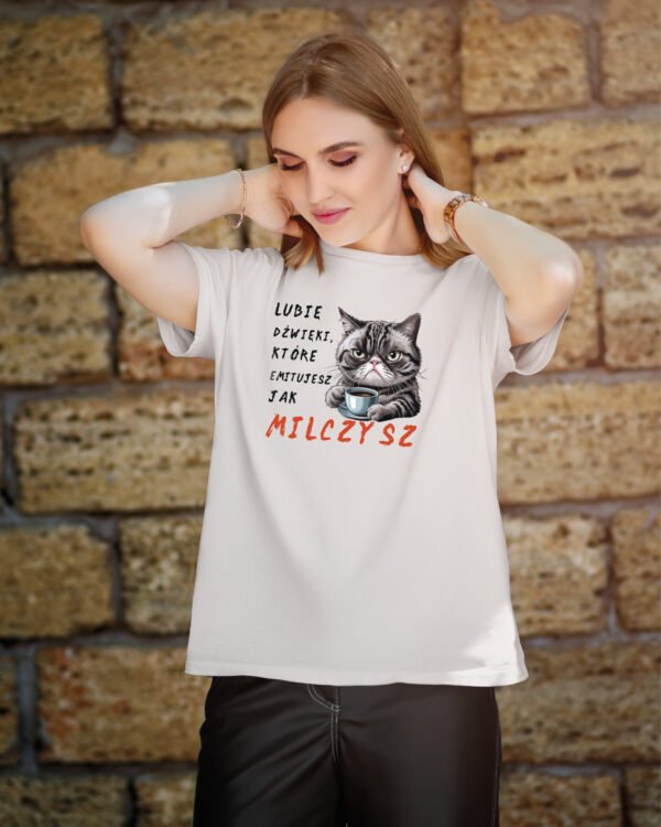 Koszulka z kotem <br>Lubię jak milczysz