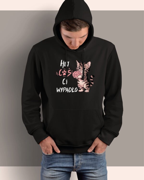 Bluza z kapturem <br>Śmieszny Tekst Kotek
