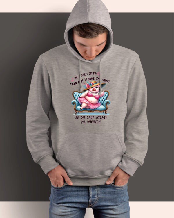 TL1145 Tshirt Hoodie Sweater SIM15 Bluza z kapturem <br>Nie jestem gruba