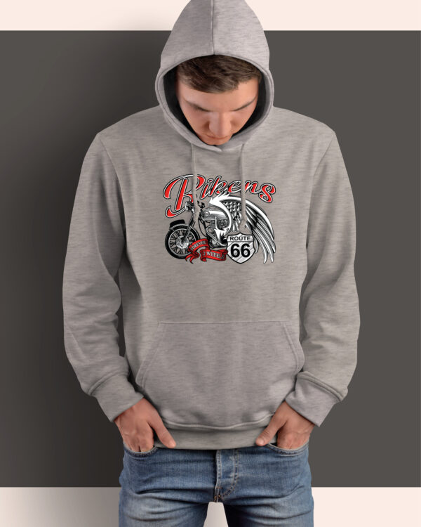 TL1146 Tshirt Hoodie Sweater SIM15 Bluza z kapturem <br>Z nadrukiem Route 66