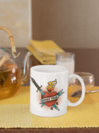 TL SUB MUG WH 0390 01 Kubek z sercem w stylu oldschool tattoo Sweet Stab
