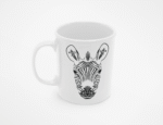 TL SUB MUG WH 0466 00 Kubek z zebrą w stylu tribal