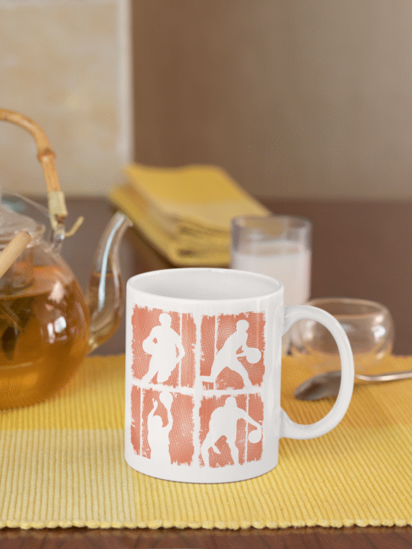 TL SUB MUG WH 0490 01 Kubek dla fanów koszykówki z dynamiczną grafiką