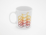 TL SUB MUG WH 0491 00 Kubek z rowerami w kolorze ombre minimalistyczny nadruk