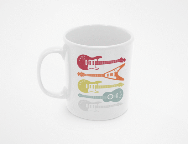 TL SUB MUG WH 0977 00 Muzyczny kubek z gitarami prezent dla muzyka