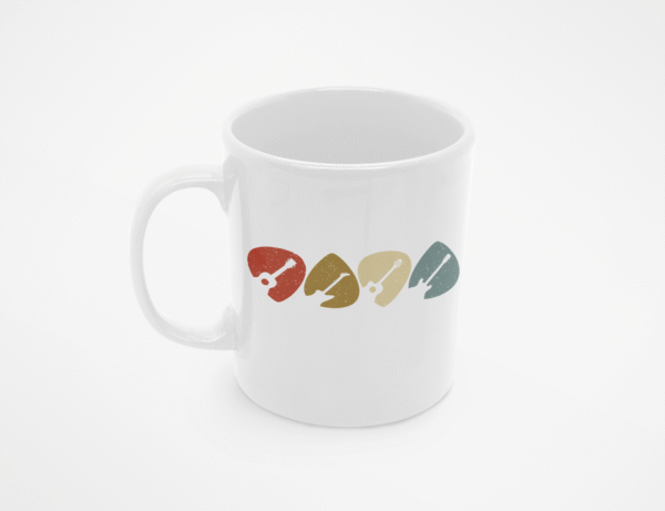 TL SUB MUG WH 0978 00 Kubek z nadrukiem kostek gitarowych