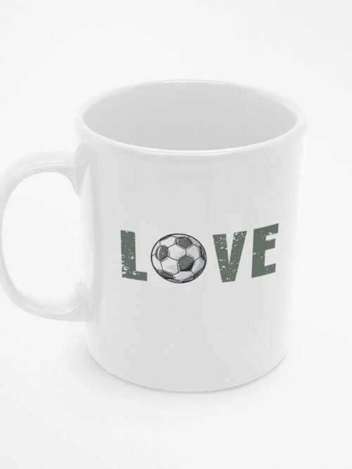 Kubek LOVE piłka nożna prezent dla fana futbolu