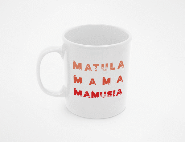 Biały Kubek na Dzień Matki Matula Mamusia Mama