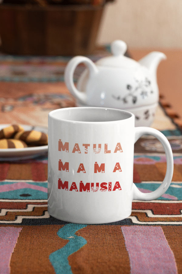 Biały Kubek na Dzień Matki <br>Matula Mamusia Mama