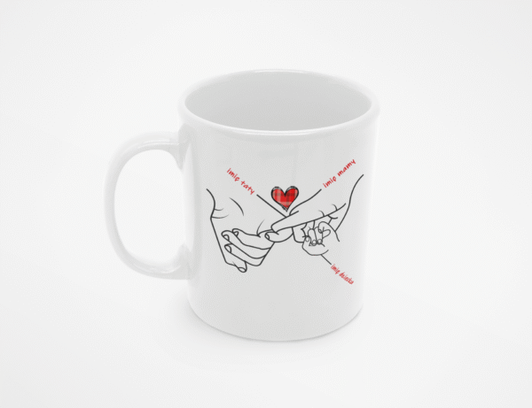 Biały Kubek na Dzień Matki Personalizowany kubek dla Mamy z imionami rodziny
