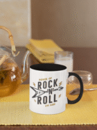 Kubek Rock and Roll z gitarą dla fana muzyki