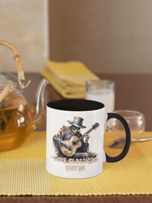 TL SUB MUG WHBK 0666 01 Kubek z gitarą klasyczną LOVE CLASSICAL GUITAR