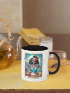 TL SUB MUG WHBK 0668 01 Kubek z napisem Off My Meds z czarnym humorem