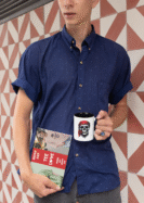 TL SUB MUG WHBK 0905 02 Kubek z Czaszką Pirata i Różą buntowniczy styl