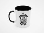 Kubek z napisem Life is better with coffee