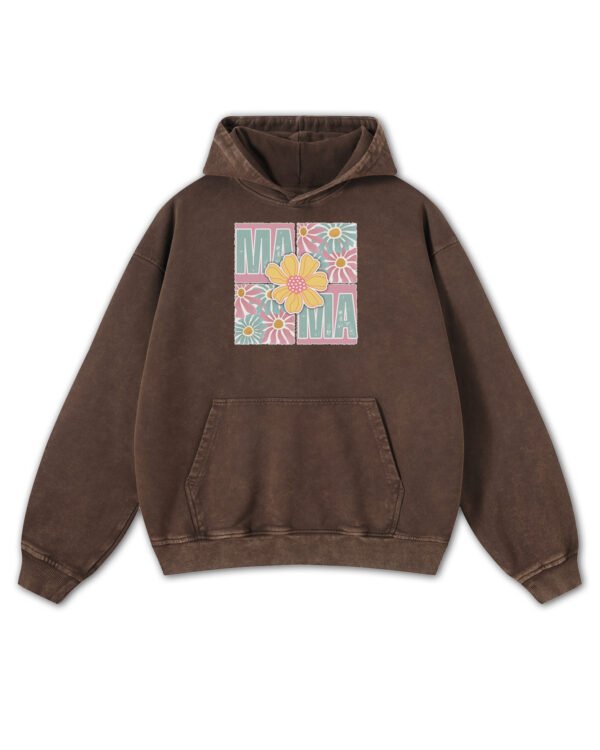 Bluza oversize z kapturem <br>na Dzień Matki Kwiatowa MAMA