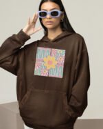 Bluza oversize z kapturem <br>na Dzień Matki Kwiatowa MAMA