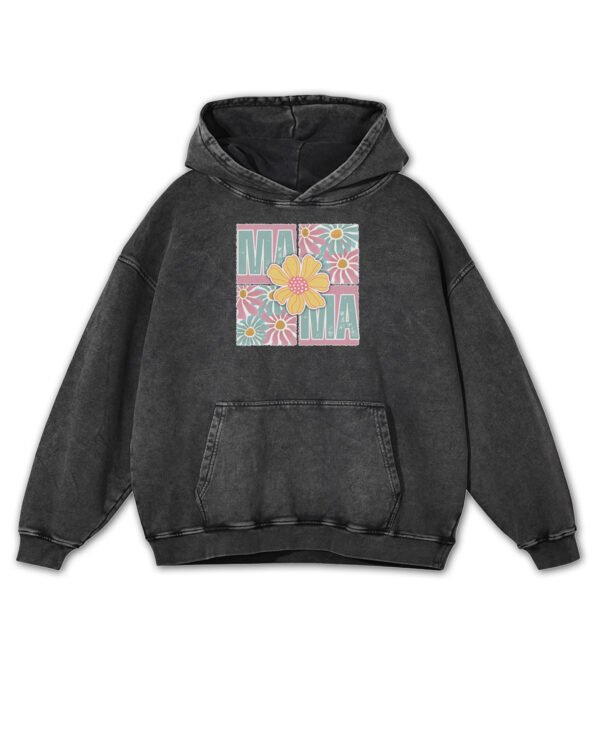 Bluza oversize z kapturem <br>na Dzień Matki Kwiatowa MAMA