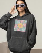 Bluza oversize z kapturem <br>na Dzień Matki Kwiatowa MAMA