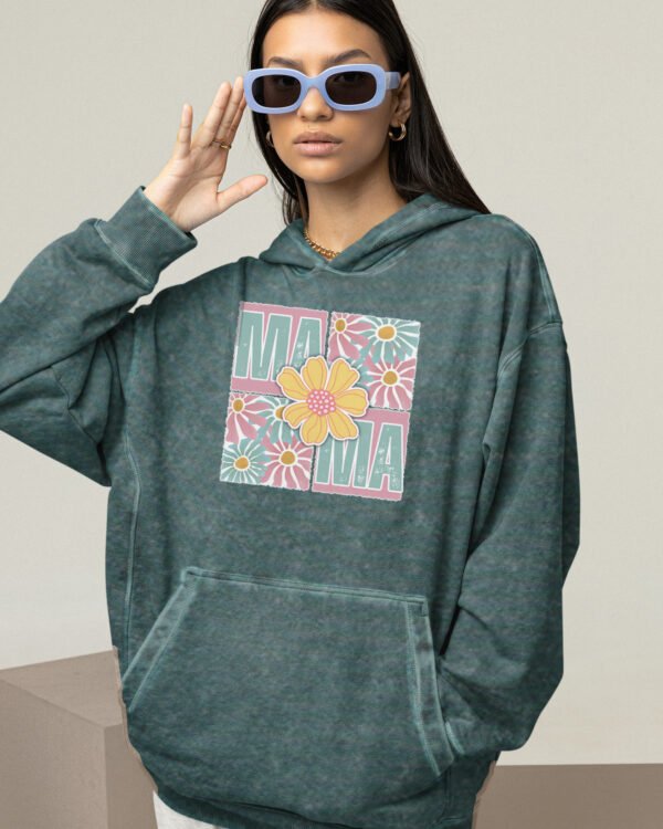 Bluza oversize z kapturem <br>na Dzień Matki Kwiatowa MAMA