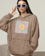 Bluza oversize z kapturem <br>na Dzień Matki Kwiatowa MAMA