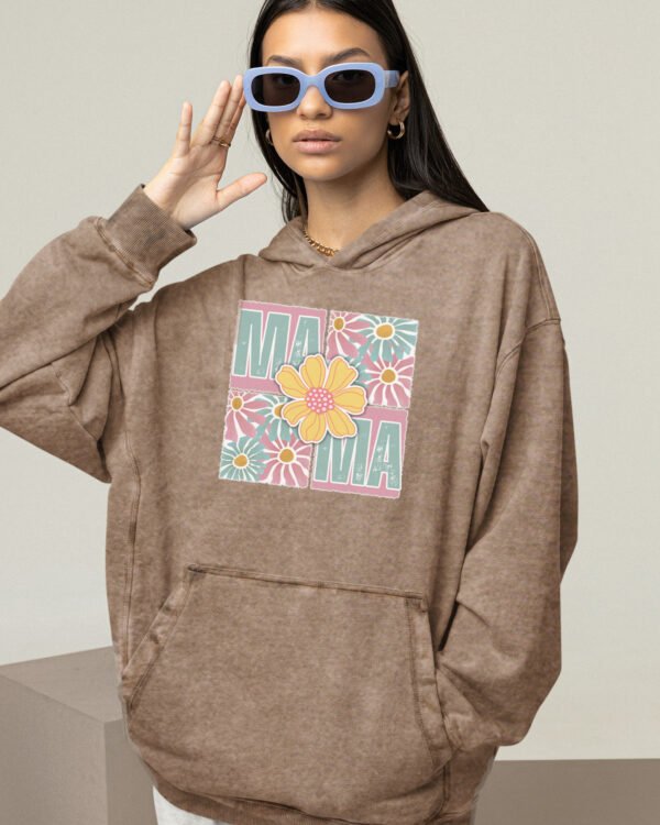 Bluza oversize z kapturem <br>na Dzień Matki Kwiatowa MAMA