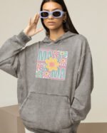 Bluza oversize z kapturem <br>na Dzień Matki Kwiatowa MAMA