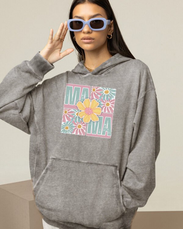 Bluza oversize z kapturem <br>na Dzień Matki Kwiatowa MAMA