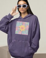 Bluza oversize z kapturem <br>na Dzień Matki Kwiatowa MAMA